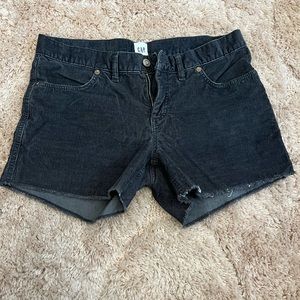 Gap corduroy shorts gray/black size 10